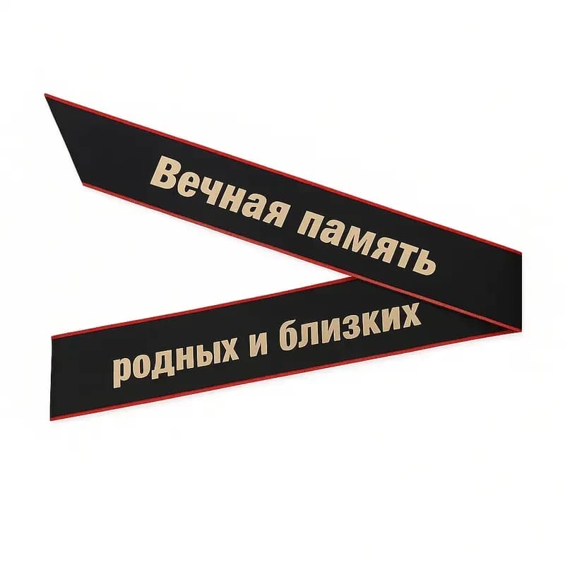 Ритуальная принадлежность «Лента траурная» — Memorial Ritual, Алматы